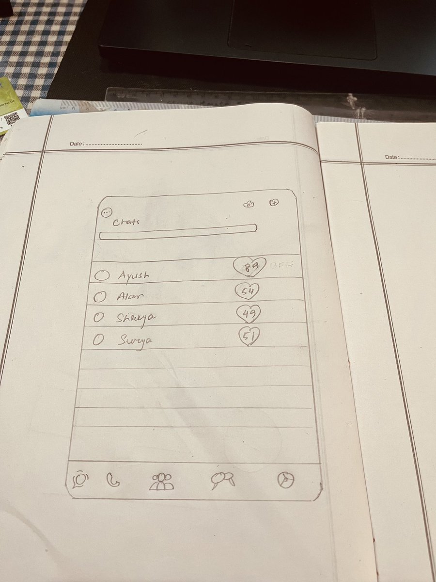 Starting a new project!
Redesigning Whatsapp and adding some new features!
#uxdesign #uiux #paperwireframe #learninpublic #buildinginpublic #wireframe #usercentreddesign #design