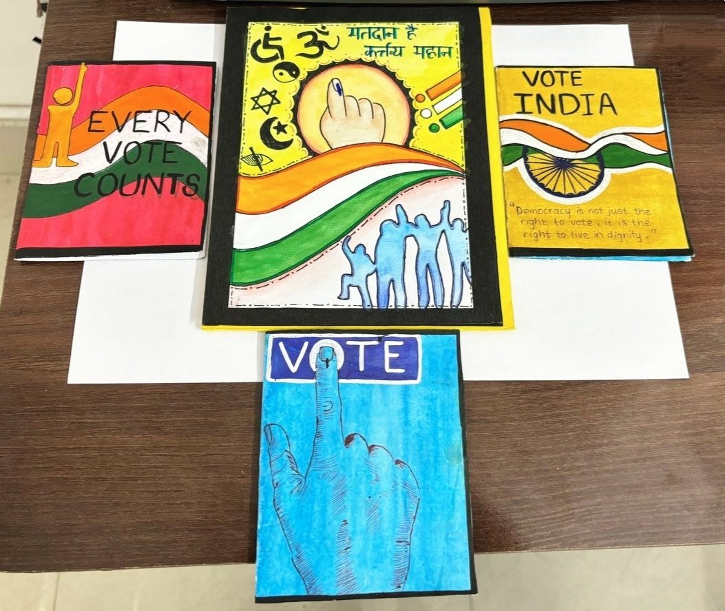 Adorable voting awareness greetings made by school-going students of Odisha Adarsha Vidyalaya, Kalamati, Sambalpur. #VotingAwareness #IVoteforSure @ECISVEEP @OdishaCeo @DmSambalpur @SMC_Sambalpur