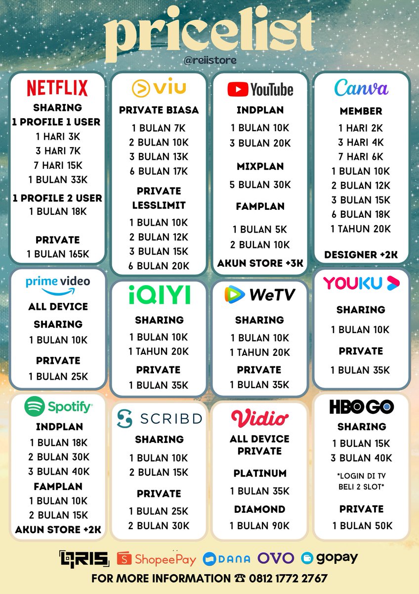 WTS APP PREMIUM YOUKU IQIYI PRIME VIDEO VIDIO HBO GO SCRIBD 
semipro tagging #zonauang️