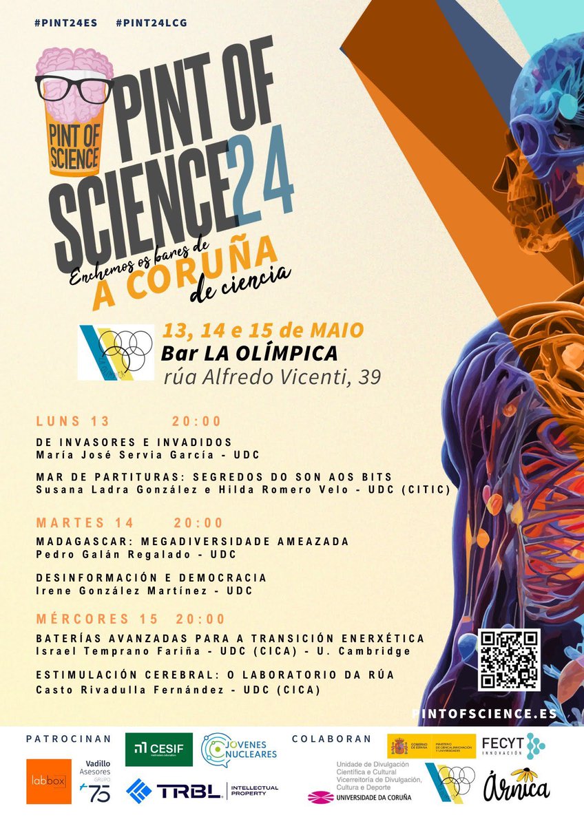 Na #Coruña Pint of Science. 

#PINT24 #PINT24ES #PINT24LCG