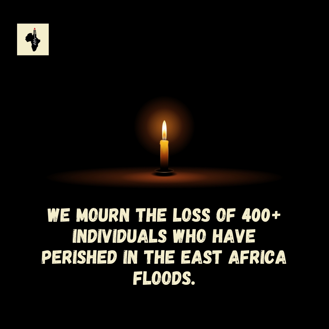 Our hearts ache for the 400+ lives lost in the devastating East Africa Floods. This tragedy underscores the urgency to push back against #fossilfuels, which exacerbates #climatechange and intensifies natural disasters. #ClimateActionNow #KenyaFloods