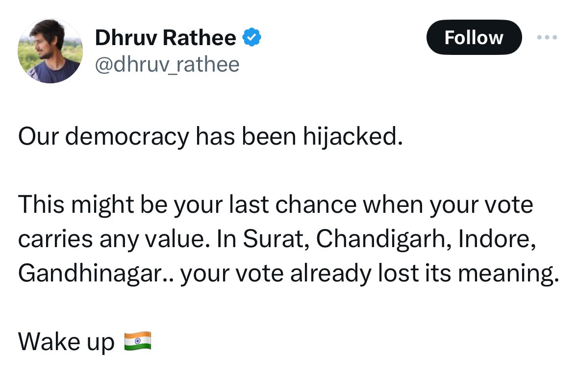 You’re a clown if you think Dhruv Rathee is unbiased.