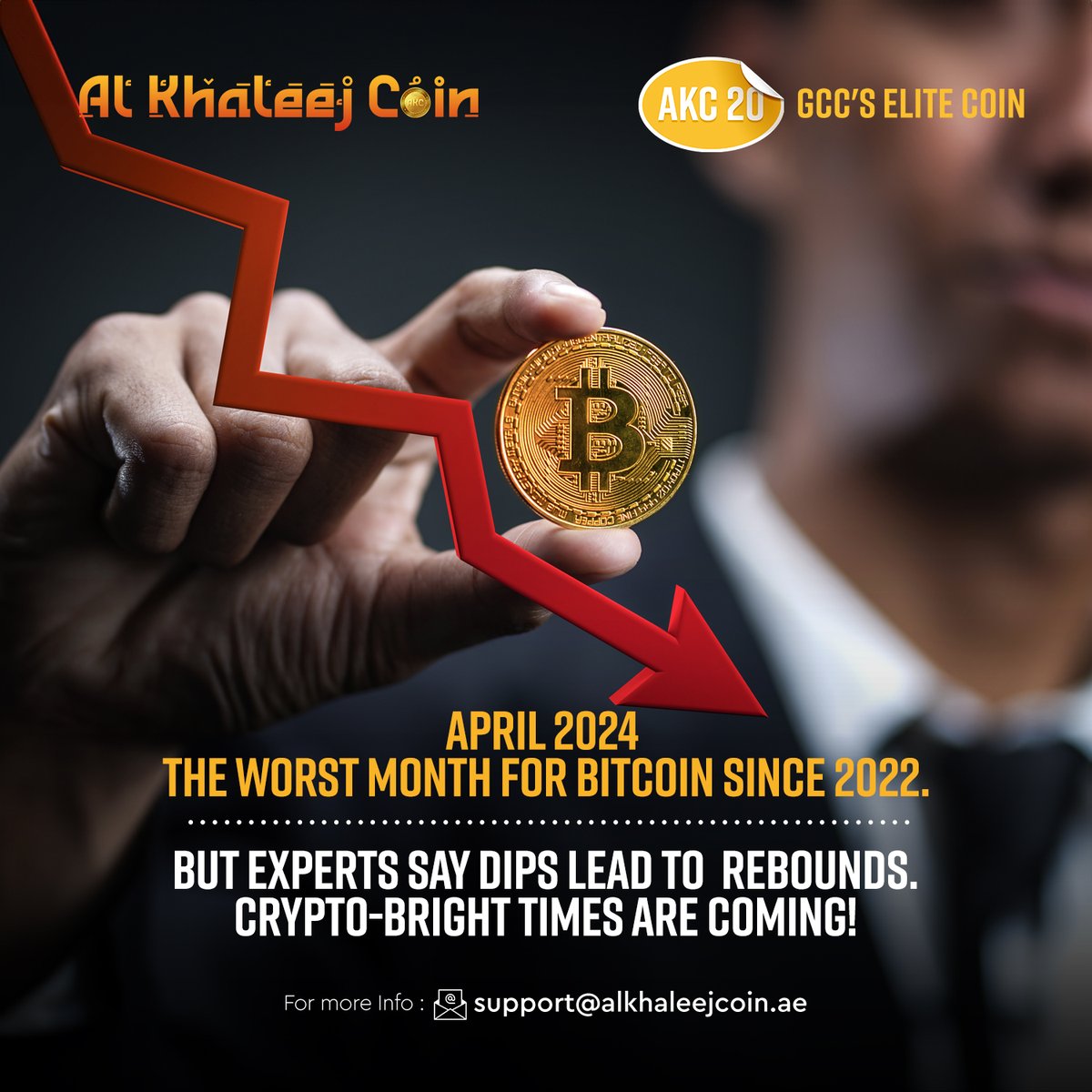 Is April 2024 the worst month for Bitcoin since 2022?
Despite recent challenges, experts reassure us that downturns often precede upswings in the crypto market. So, are brighter days ahead? Yes🔥 📉➡️📈 #Bitcoin #Crypto #akc #alkhaleejcoin #gcccoin #elitecoin #Cryptocurency