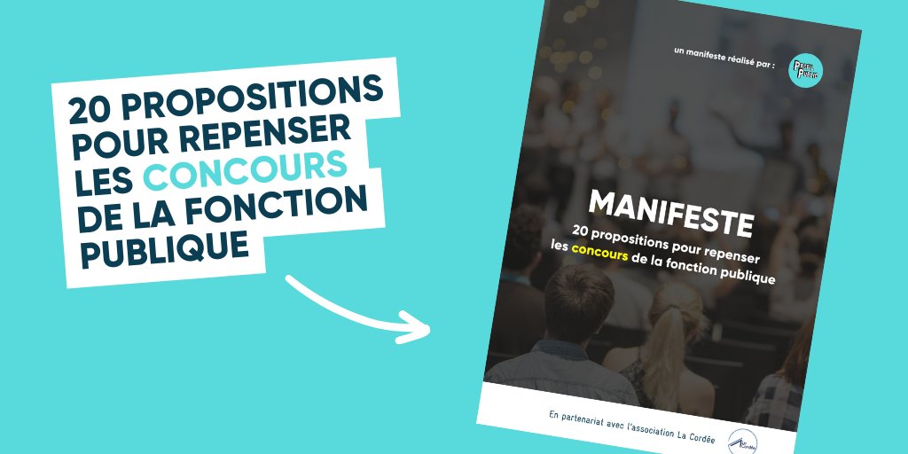 🚨 Nos 20 propositions pour repenser les concours de la fonction publique Un manifeste réalisé dans le cadre de notre programme Ambassadeurs Profil Public et en partenariat avec @LaCordeeAsso & @Casden_BP Découvrez ici nos 20 propositions 👉 lnkd.in/gy3k-5eu