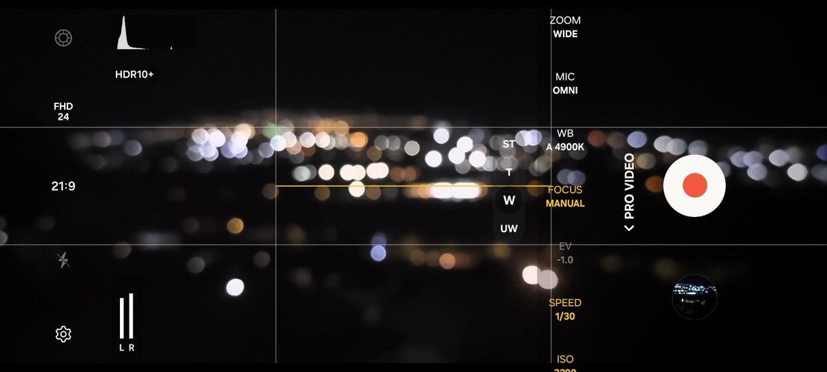 Samsung Galaxy Pro Video capabilities:
1. 4 lenses (0.6, 1.0, 3x, 10x)
2. Resolution (1080p, 4K & 8K)
3. Mics (BT, USB, Rear, Front & Omni)
4. Manual White balance, Shutter speed & ISO
5. Manual Focus with focus peeking
6. Audio level meter
7. Histogram
8. HDR10+
9. HDMI output