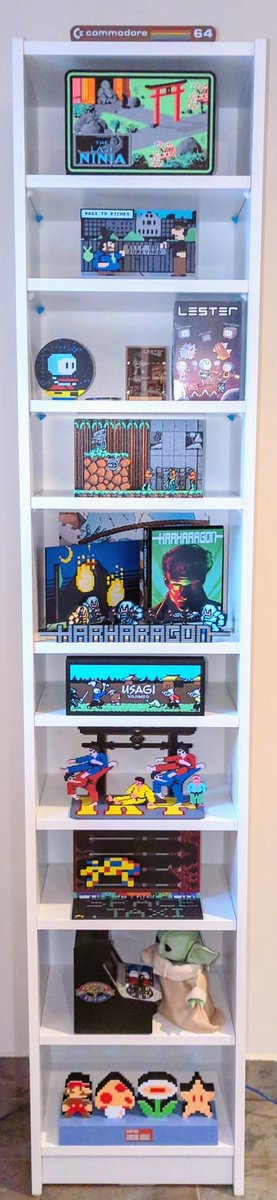 Added a second shelf for the Pixel Memories dioramas today. Almost filled it instantly. There's space for two more dioramas...
