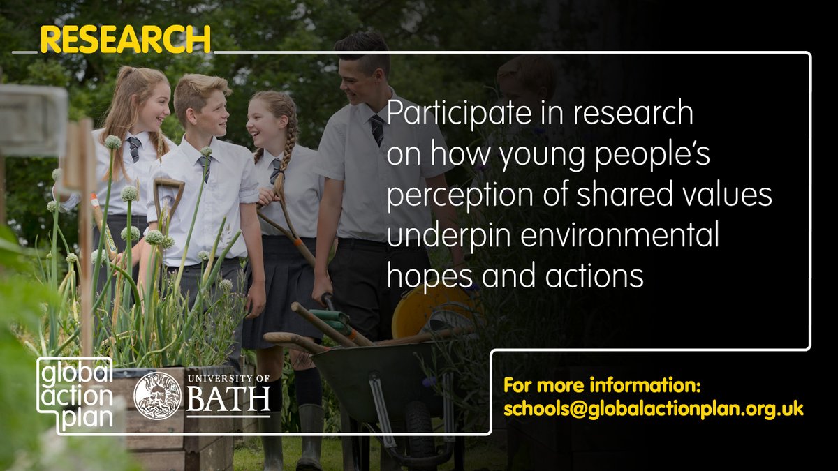 🌍Young people often incorrectly assume that others don’t care as much about protecting the environment as they do! If your school is interested in taking part in research to help young people discover their shared values email schools@globalactionplan.org.uk for more info.