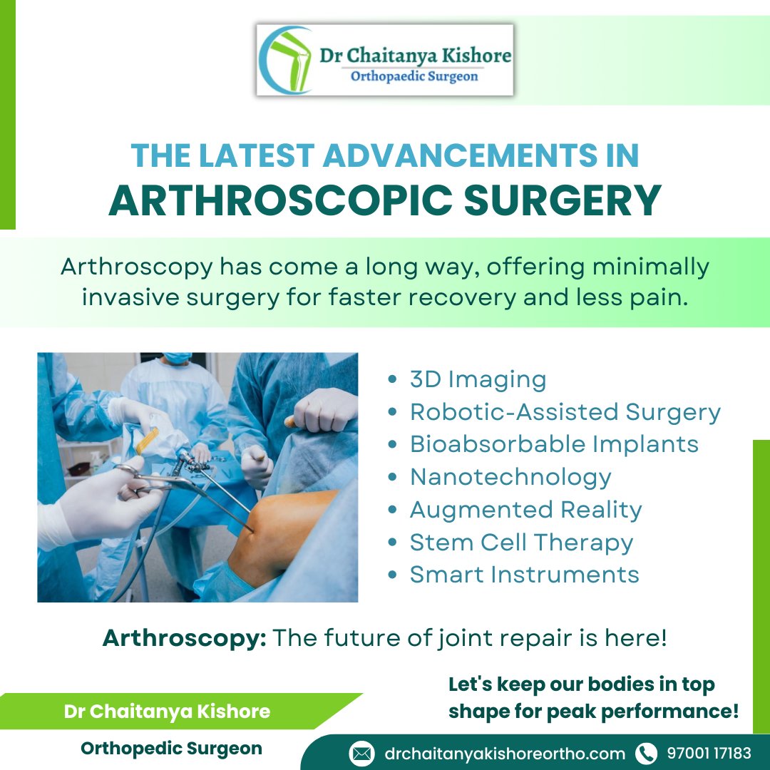 Arthroscopy has revolutionised joint surgery, offering minimally invasive procedures that result in faster recovery and less pain.

💪🏥 Contact us at 09700117183 and book your appointment today.

#Arthroscopy #JointSurgery #MinimallyInvasive #FasterRecovery #LessPain #3DImaging