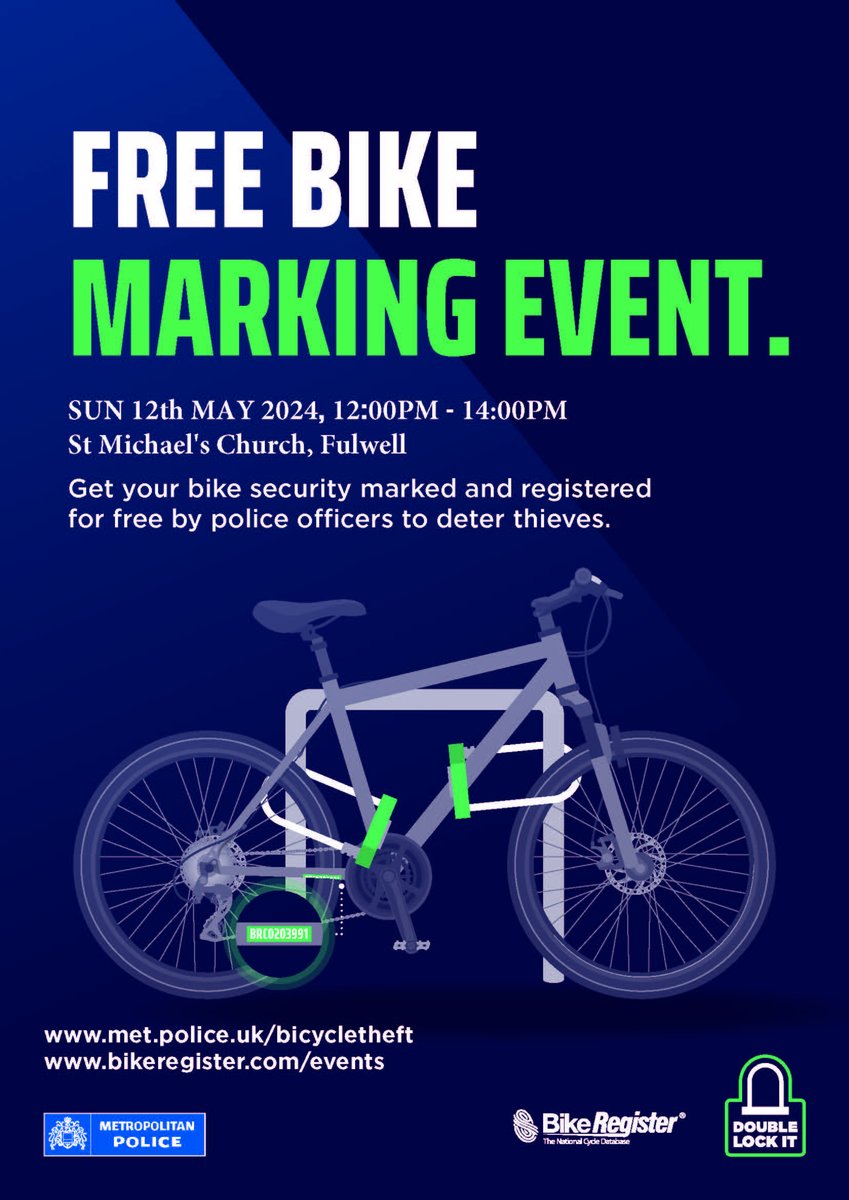 Cycle on down and get your bike marked 🚲 #BikeMarking #CommunityEngagement 

@bikeregister @LBRUT @MPSRichmond @RichmondCycling @RichmondComLink