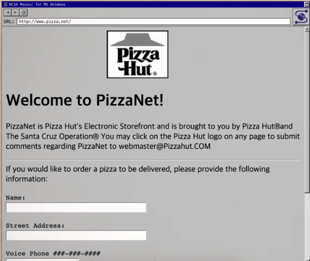Did you know that the first ever product ordered online was a pizza from Pizza Hut?  PizzaNet was an early 90s experiment by Pizza Hut, aimed at gauging the potential of the World Wide Web for the future. 🍕
#techtrivia