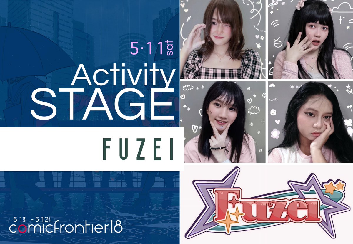 #Comifuro18 Activity Stage will be more spectacular with the dance cover performance from Fuzei~ Catch their performance at Saturday, May 11th! Get your CF18 tickets at: ticket2u.id/event/35403
