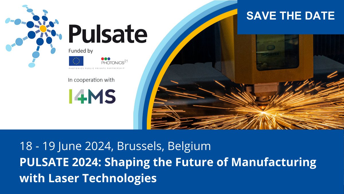 📢 @pulsateeu is coming to an end after 4 years of dedication trying to foster the development and implementation of #laser #systems and laser based #processes within the European #industry❗

⚠ Save the date: June 18th & 19th
📍 In Brussels

#aimenresearch #EUresearch