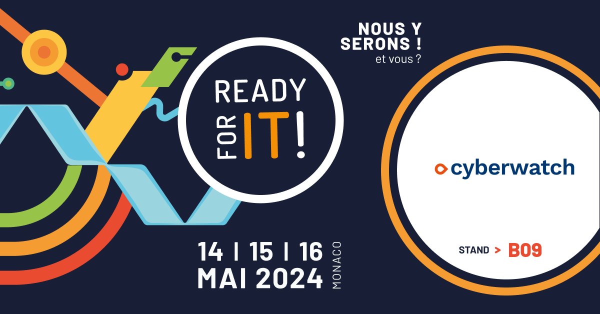 📅 Cyberwatch participe cette année encore au salon @RFIT_event du 14 au 16 mai à 🇲🇨 Monaco ! Rdv sur le stand B09 pour découvrir comment @cyberwatch peut vous aider sur l’ensemble du processus de #MCS, avec #détection, #priorisation et #correction.
🔗 swll.to/JQUNn4A