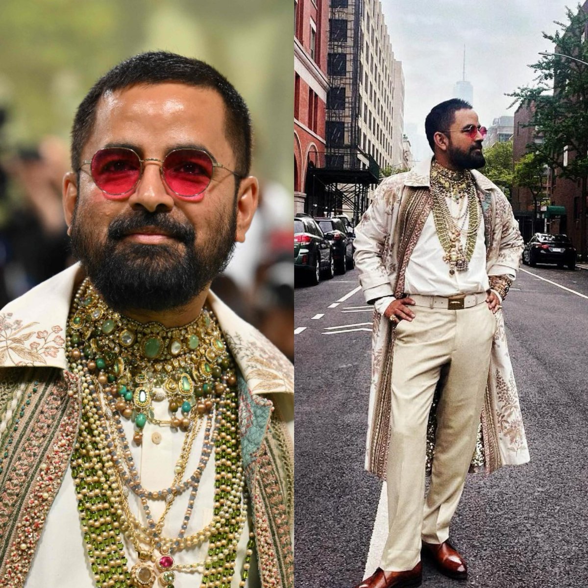 #SabyasachiMukherjee creates history by becoming the first Indian fashion designer to walk the #MetGala carpet! #MetGala2024 #India #FashionDesigner #SabyasachiMukherjee