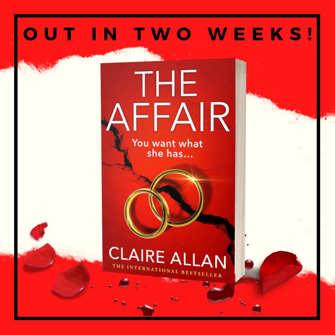 It's just TWO WEEKS until my latest thriller, The Affair, is released! You can pre-order from the usual online retailers or if you want a personalised signed copy from @BridgeBooksDro1 or @LittleAcornsBks mybook.to/TheAffairClair…