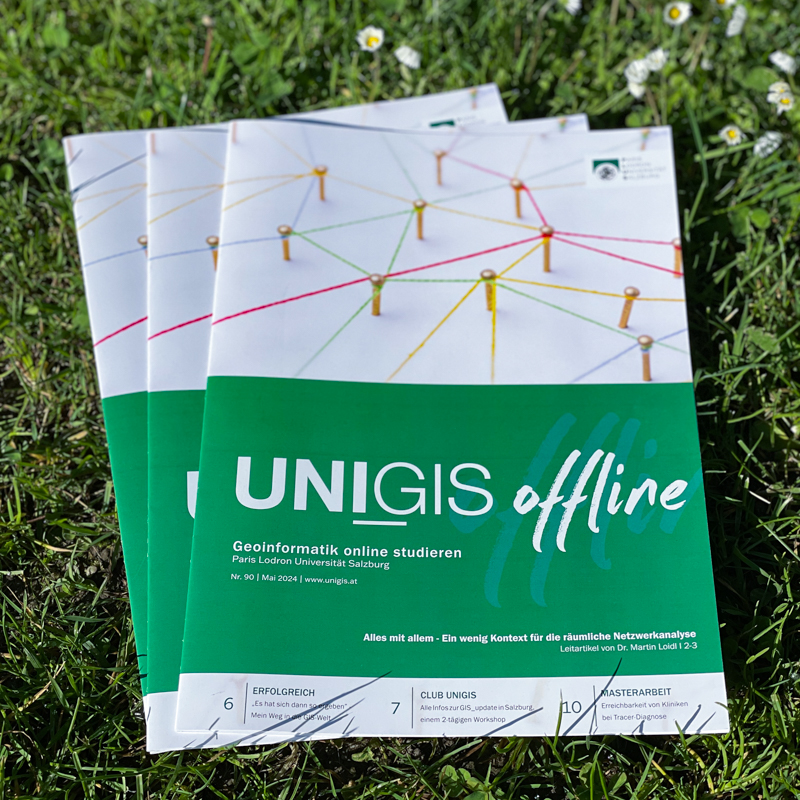 Die neue Ausgabe des @unigis offline Magazins ist Anfang Mai erschienen. Wir freuen uns über aufschlussreiche Einblicke in die Welt der #Netzwerke in der #Geoinformatik 📰 Viel Freude beim Lesen, wie immer auch online: unigis.at/files/UNIGIS_o… #GIS #Fernstudium #UNIGISSalzburg