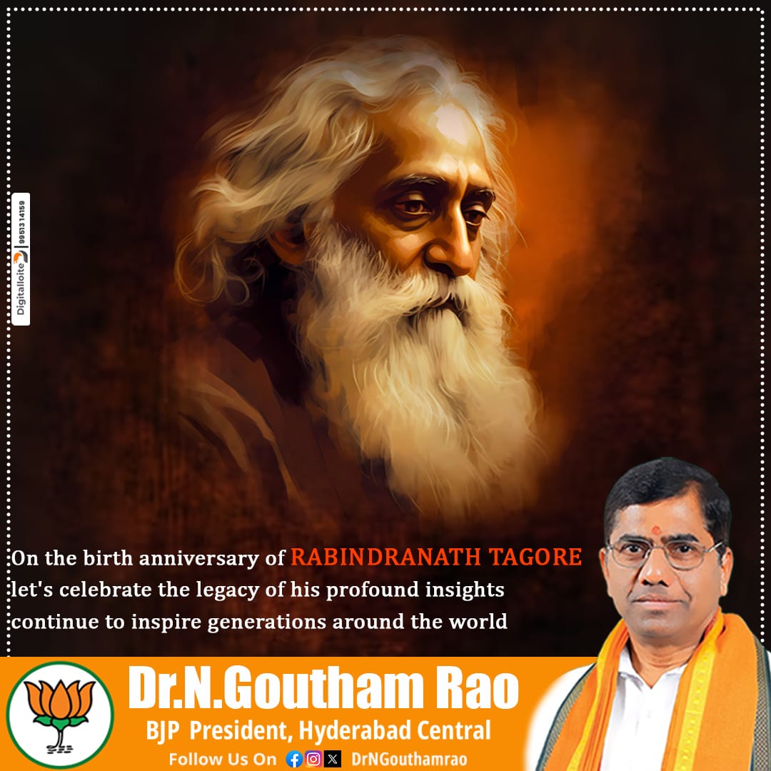 On the birth anniversary of Rabindranath Tagore let's celebrate the legacy of his profound insights continue to inspire the generations around the world. #RabindranathTagore