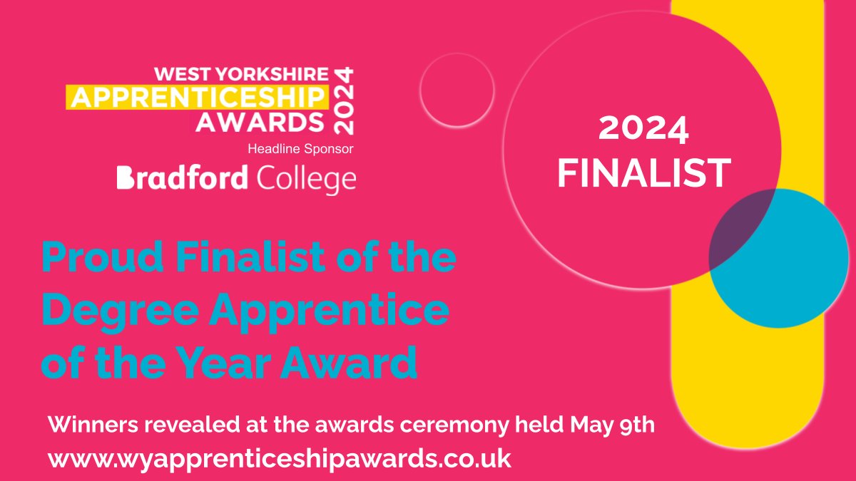 It’s the #WYApprenticeshipAwards on Thursday. Reliance is a finalist in the ‘SME Apprentice Employer of the Year’ category. Maria &amp; Andrew have been nominated for the ‘Engineering &amp; Manufacturing Apprentice of the Year’ &amp; the ‘Degree Apprentice of the Year’ awards, respectively.