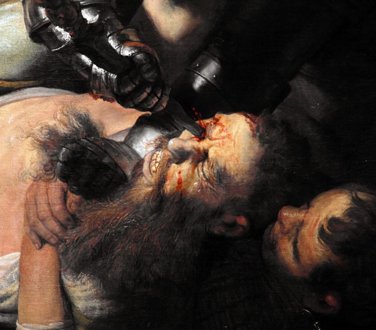 The Blinding of Samson, 1636, by Rembrandt (detail)