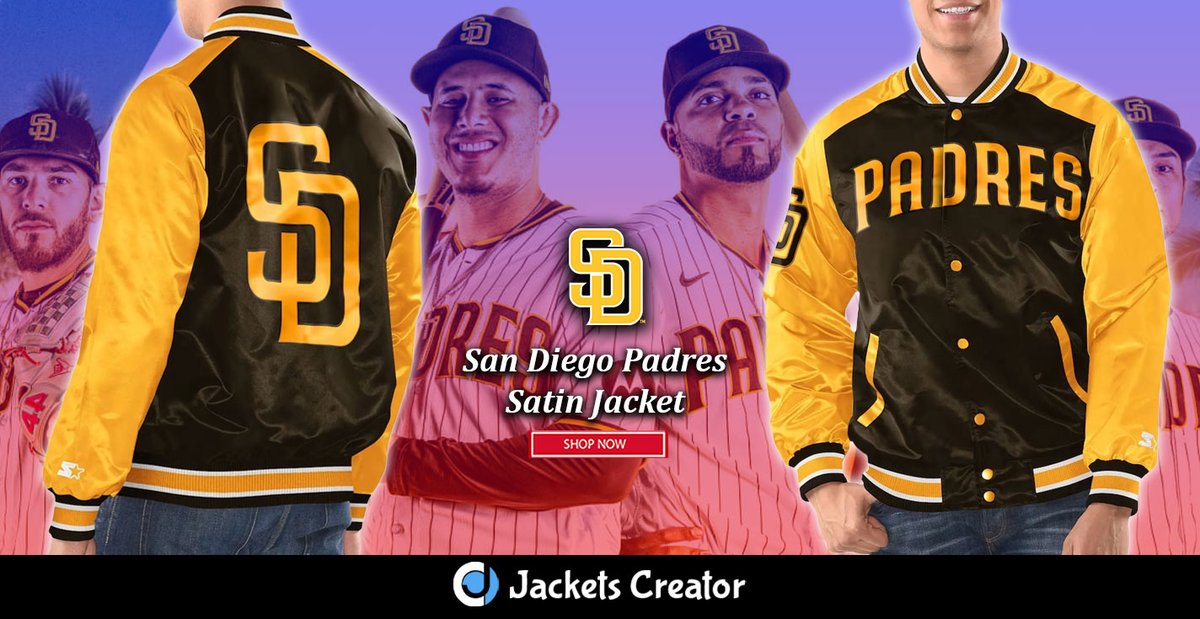 San Diego Padres Renegade Brown and Gold Jacket.
------------------------------------
jacketscreator.com/product/renega…
#SanDiegoPadres #RenegadeJacket #BrownAndGold #VarsityJacket #FullSnap #SatinJacket #MLB #BaseballFashion #TeamColors #LimitedEdition