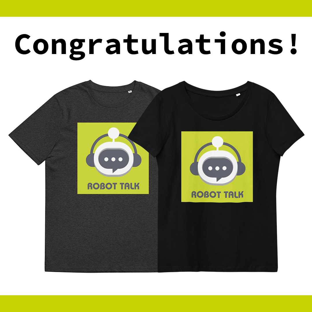 Our t-shirt competition prize winner for April is Jonathan Walker! Congratulations! 🎉 #Robots #Robotics #Competition #Contest #Giveaway #Tshirt