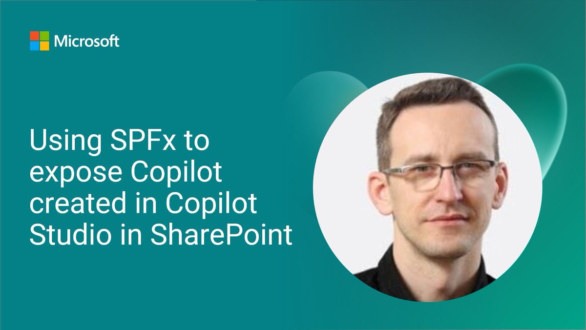 💡 Explore leveraging Copilot in SharePoint portals

Learn how to use #SPFx to expose your custom Copilot in SharePoint for a great user experiences with @paolopia!

📺 Watch now → youtube.com/watch?v=cU5CSK…

#SPFx #SharePoint #Microsoft365Dev #Copilot