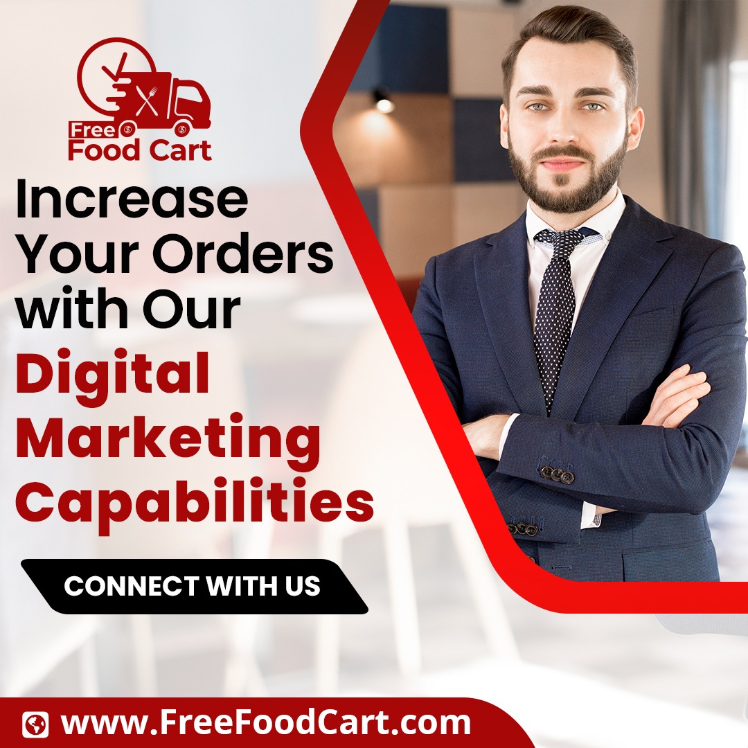 Increase your orders with our digital marketing capabilities. Visit our website FreeFoodCart.com

#RestaurantOwner #BarOwner #PubOwner #RestaurantLife #RestaurantDelivery #RestaurantOwnerLife #RestaurantMarketing  #CanadaRestaurants #DigitalMarketing #RestaurantBar #Diner