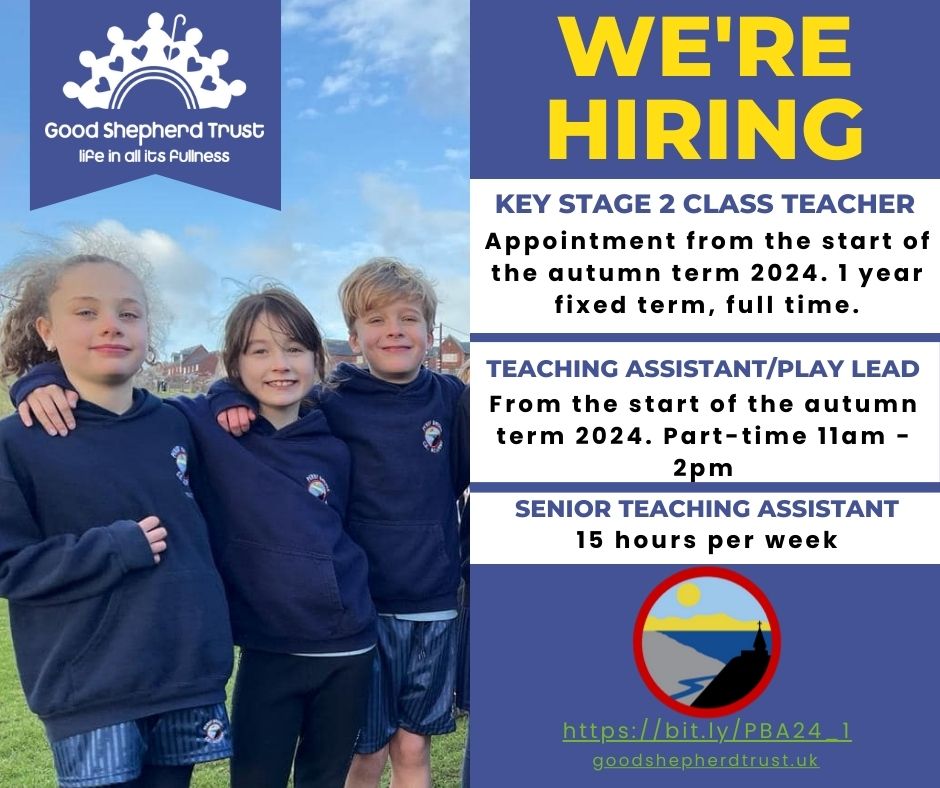 🚨We're hiring!🚨
Looking for a new role in September 2024? Why not join Penny Bridge CE Academy? They're looking for: 
KS2 Teacher (1 year FTC, full time)
TA/play lead
STA
Find out more bit.ly/PBA24_1 

#cumbriajobs #edujobs #edutwitter
