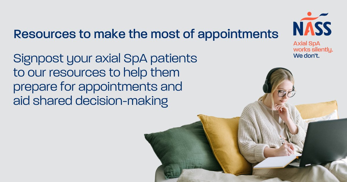 Have you seen the new resources we produced in partnership with people living with #axialSpA and healthcare professionals? Order free postcards to signpost your patients to #YourSpAce: nass.co.uk/homepage/healt…