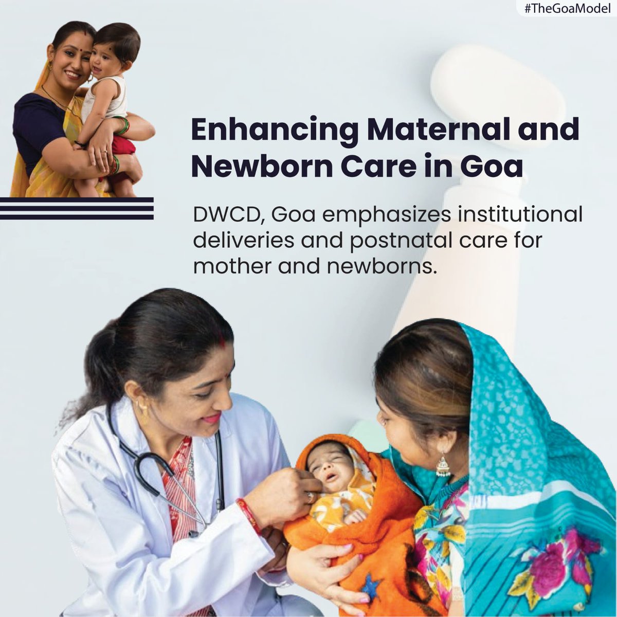 Goa's focus on institutional deliveries and postnatal care reflects Health Department’s commitment to maternal and newborn health. Kudos to the DWCD, Goa for prioritizing comprehensive care! #MaternalHealth #NewbornCare #GoaHealthcare
#TheGoaModel
#HealthDepartment #DWCDGoa