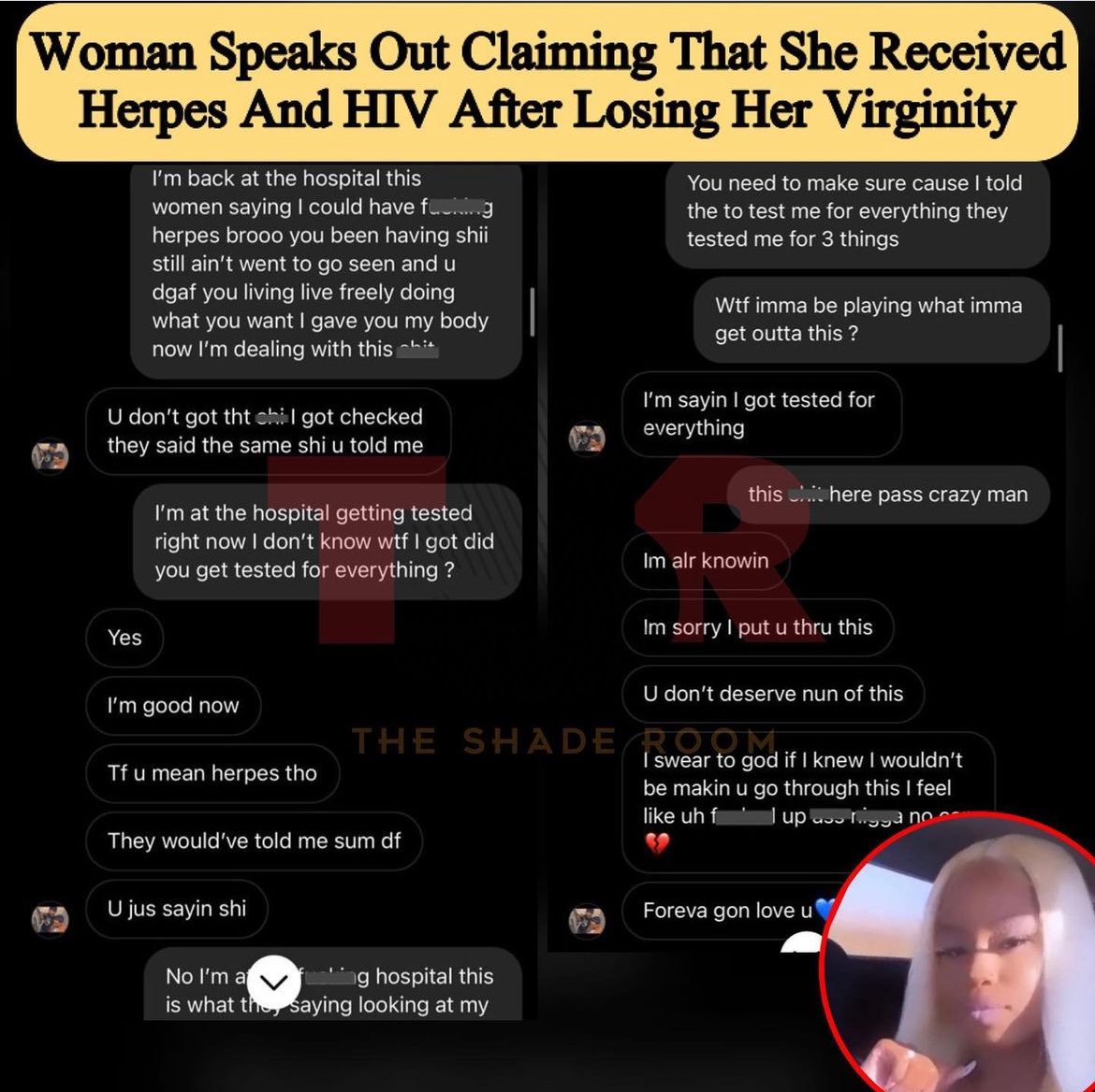 Fear men‼️A woman is speaking out! After she allegedly contracted both HIV & Herpes from a man After losing her virginity A Thread 🧵