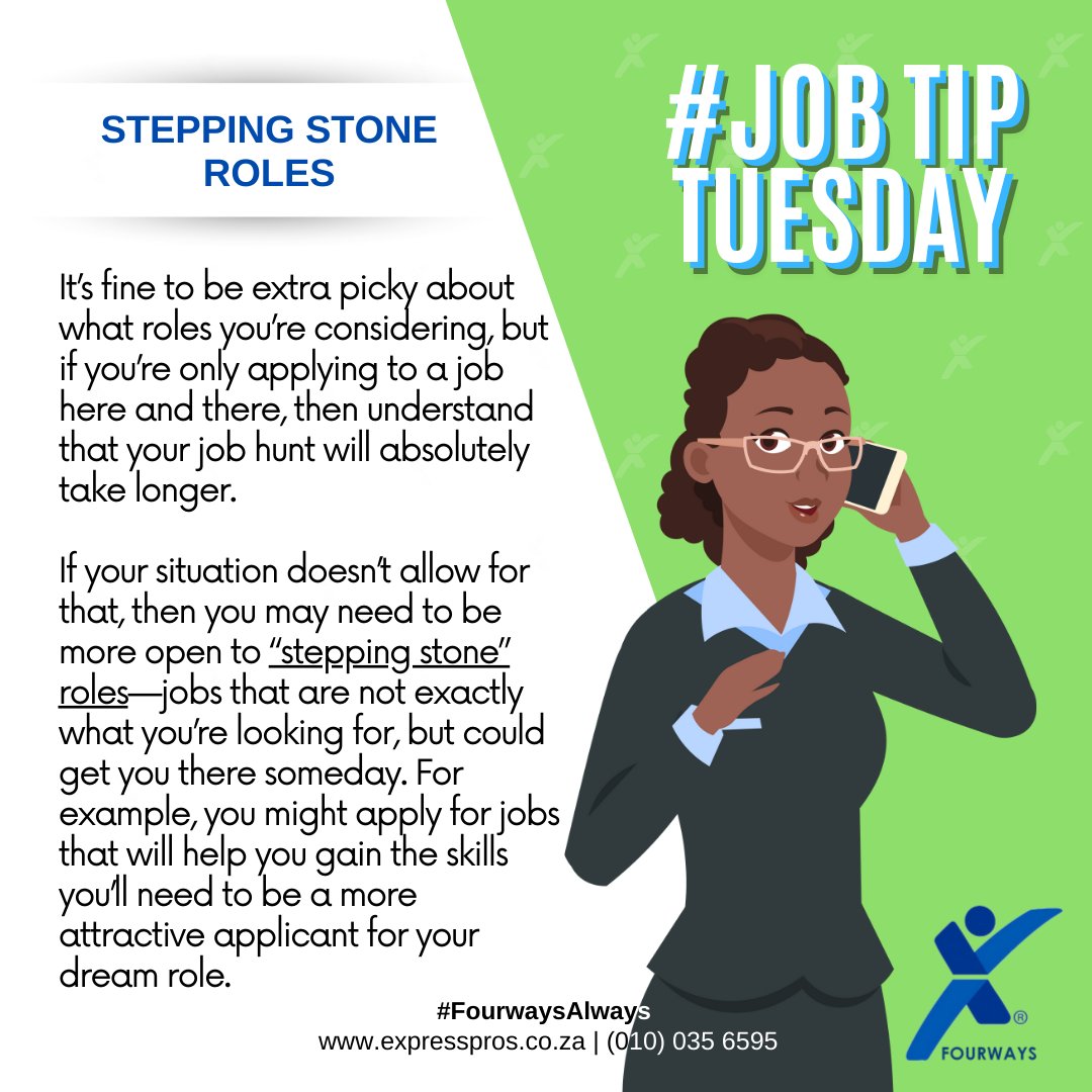 Being selective is great, but applying sporadically might extend the process. Consider being open to 'stepping stone' roles. 🚀💼 Embrace the journey! 

#JobSearchTips #CareerGrowth  #FourwaysAlways #StaffingExperts #PuttingAMillionPeopleToWork