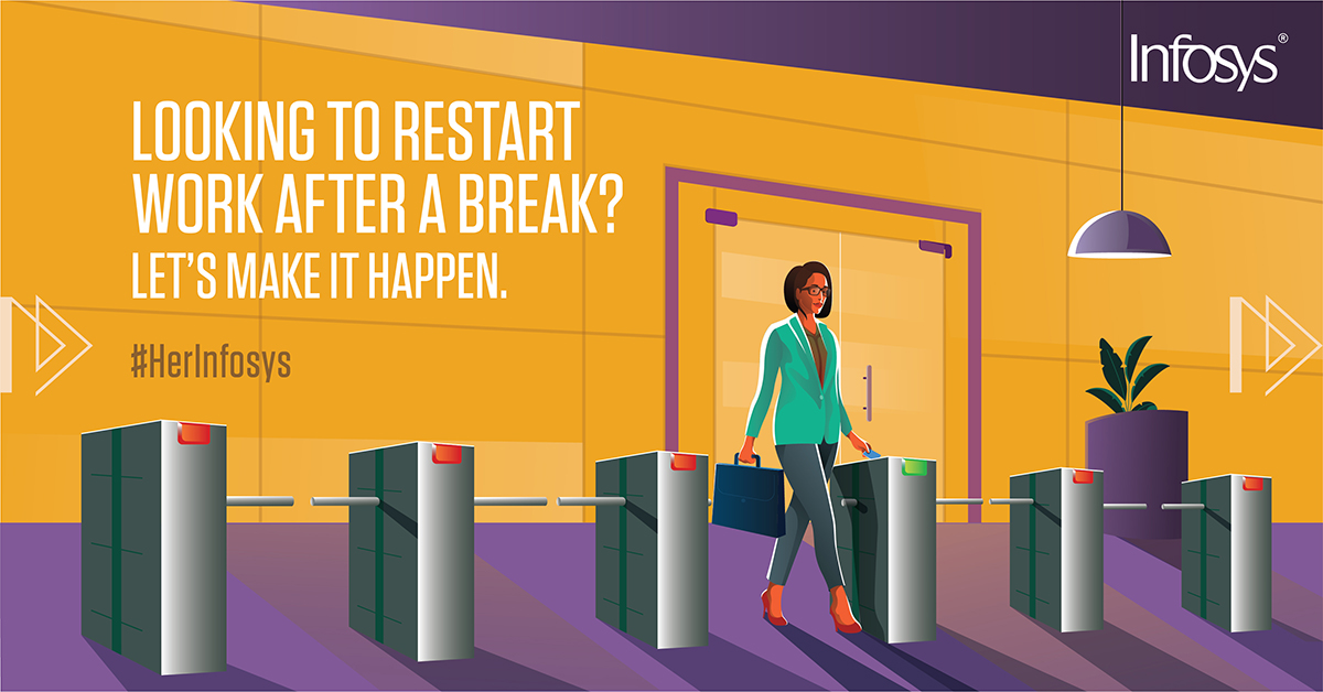 #RestartWithInfosys is specially designed to enable women make a smooth transition back to work. It’s a code we write with her, for her. This is Her Infosys. 

To know more visit Infy.com/RestartwithInf….

#InfosysHiring #DEIHiring