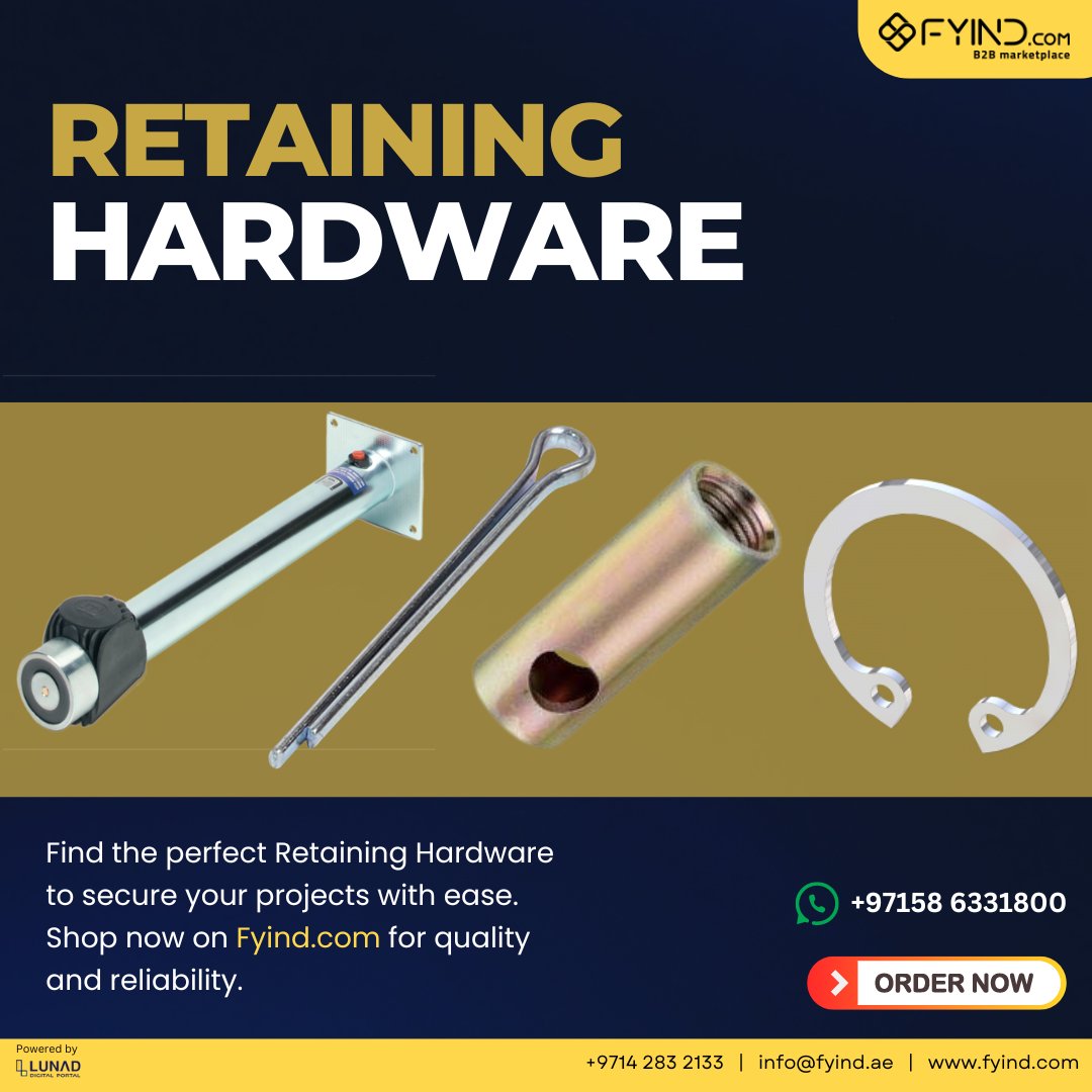 Don't let loose ends slow you down – ask for a quote now and secure your projects with the best quality Retaining Hardware from top suppliers on Fyind - fyind.com/uae/en/hardwar…

.

#hardware #fasteners #construction #manufacturing #automotive #aerospace #industrialsupplies