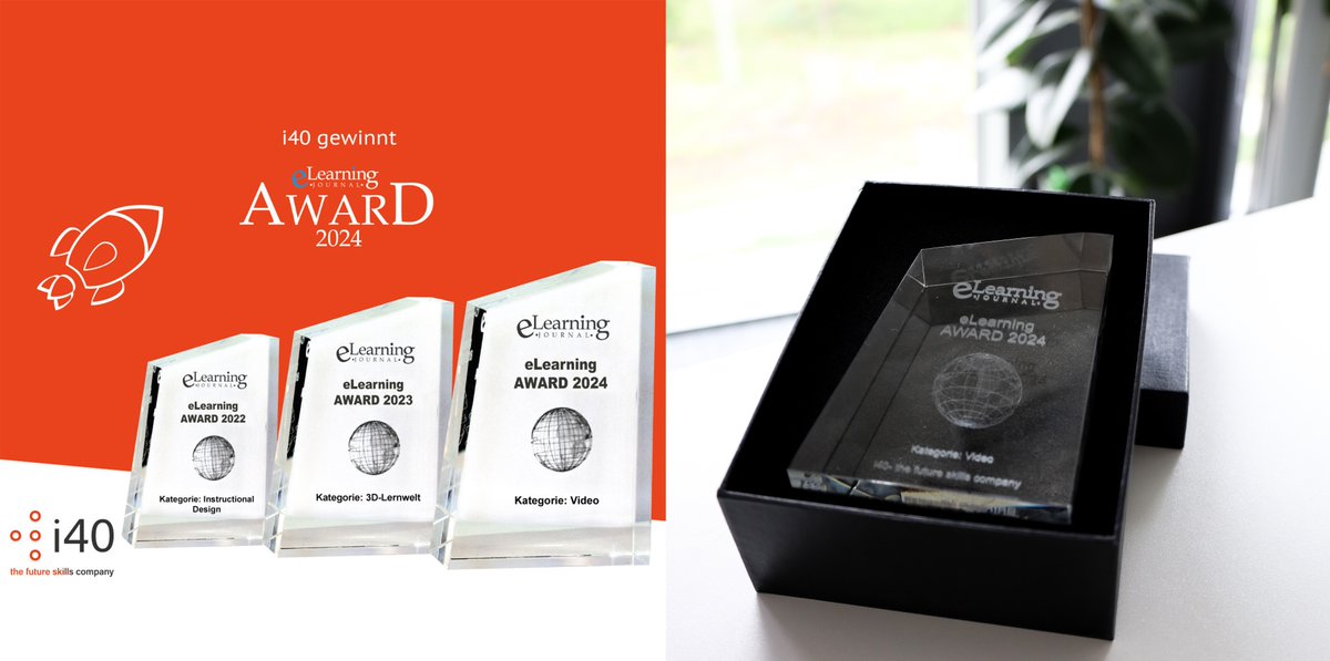 🎉Three's a party: The eLearning Award 2024 has arrived at i40! 🏆 It's been a great honor for us to develop the pioneering video-based learning program “Go Digital” together with the innovative and highly motivated Schaeffler Group. More: tinyurl.com/zu5rb5sk #elearning