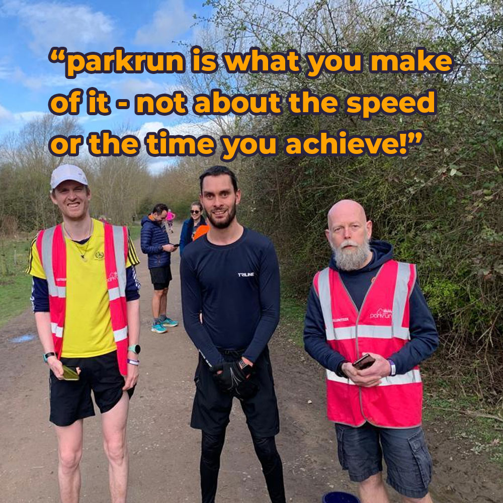 'My advice to a first-time parkrunner would be that half the battle is putting your trainers on. 'parkrun is what you make of it - not about the speed or the time you achieve!' 💬 Harry 🌳 #loveparkrun