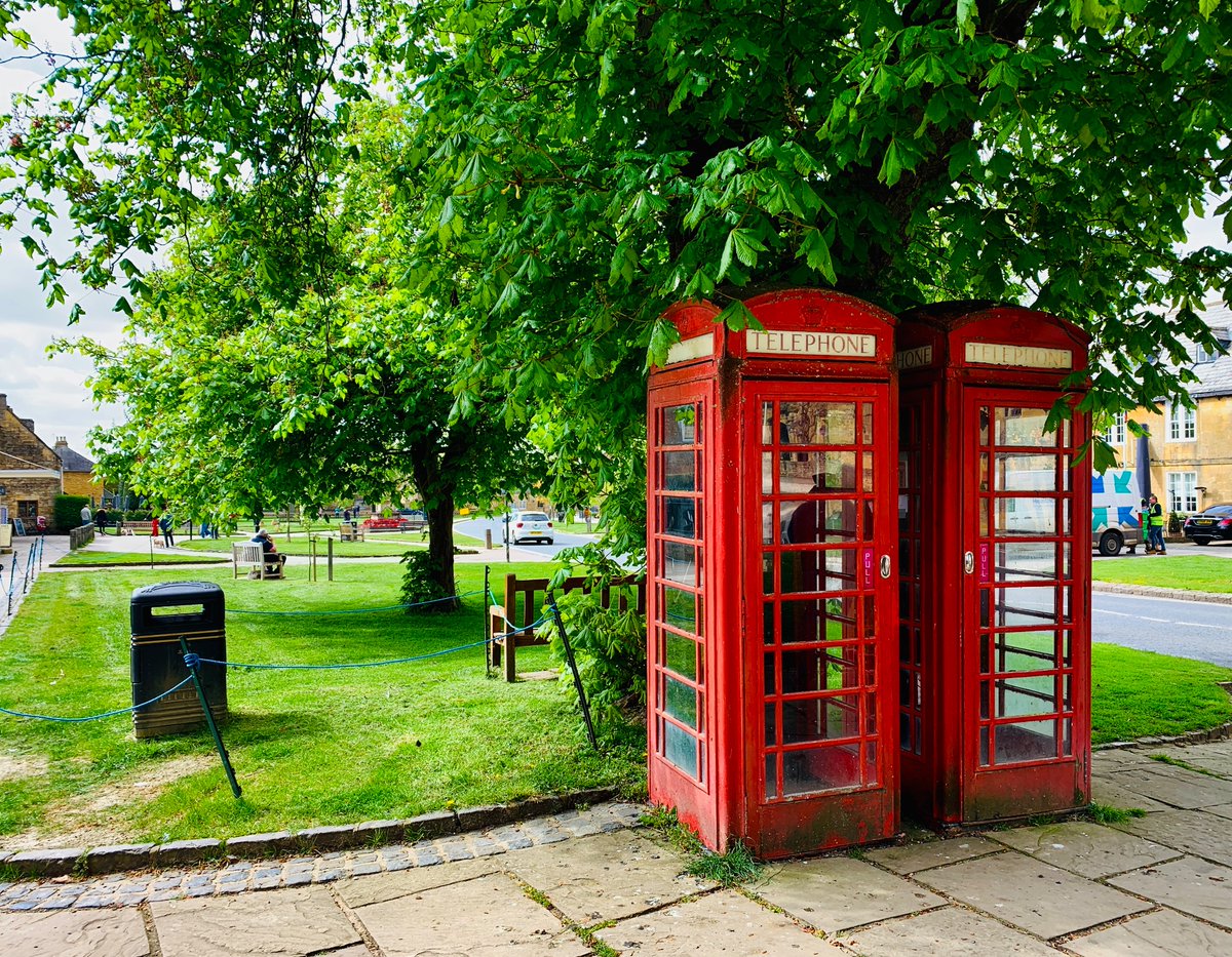 Two vintage defibrillators converted to use as Telephone Boxes in Broadway! What will they think of next… #TelephoneBoxTuesday