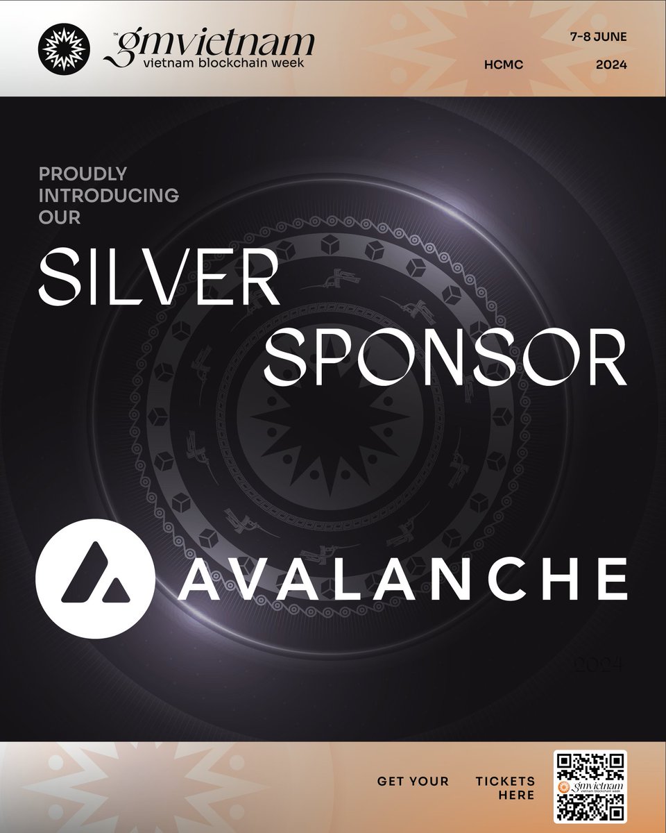 Building the next big dApp? @avax, our Silver Sponsor is your launchpad! Leverage their platform to supercharge your innovation in one interoperable, decentralized, and highly scalable ecosystem. Let's build together at #GMVN2024 👉 gmvietnam.io/get-tickets