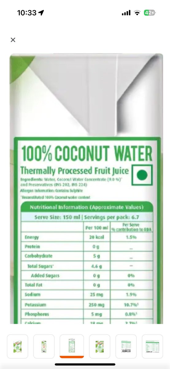 @foodpharmer2 Expose them 

100% coconut water but they have 90% water and 10% coconut concentrate with preservatives