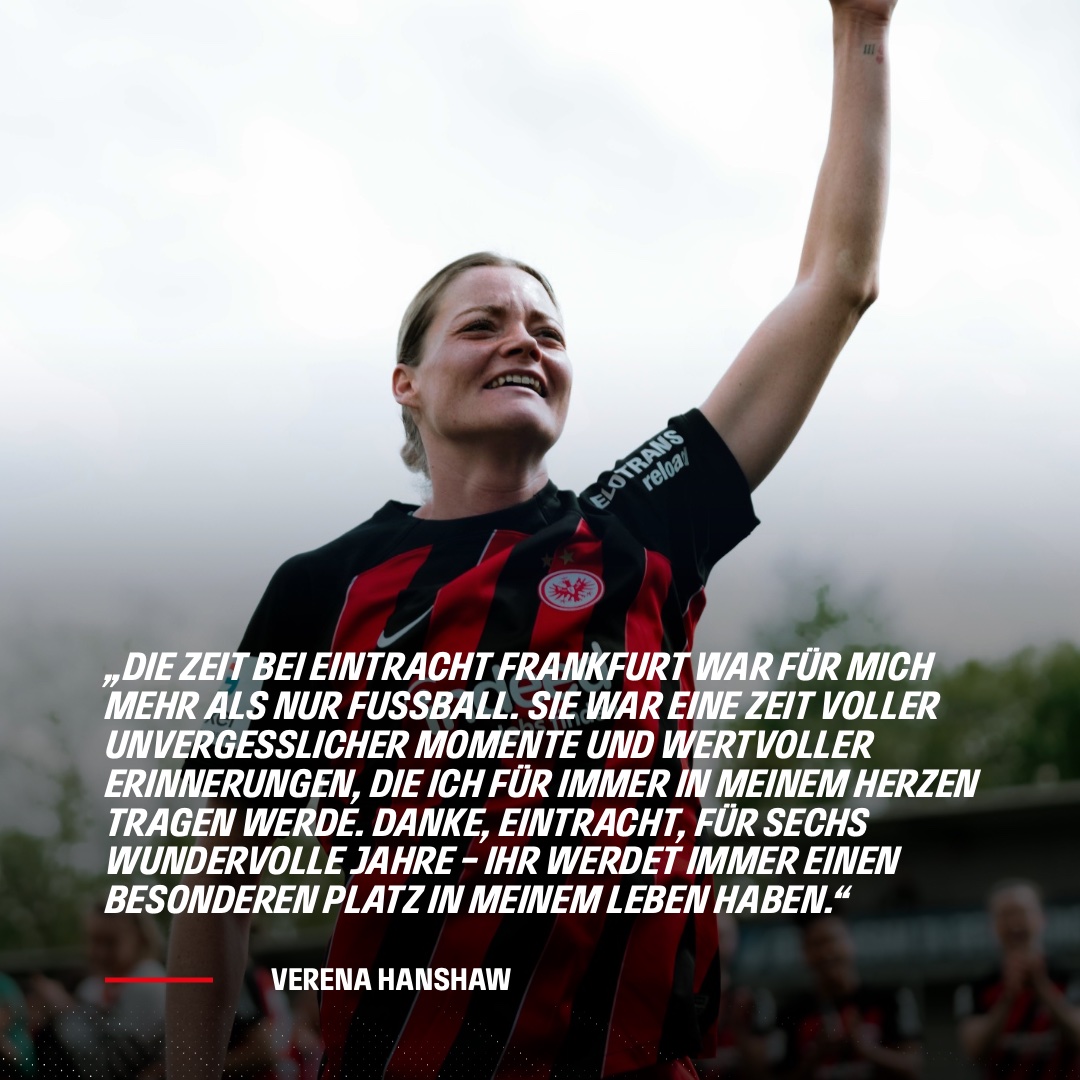Wir werden dich vermissen, Verena! 💔 Du wirst immer einen besonderen Platz in der Eintracht-Familie haben 🫶 #SGE #EintrachtFrauen