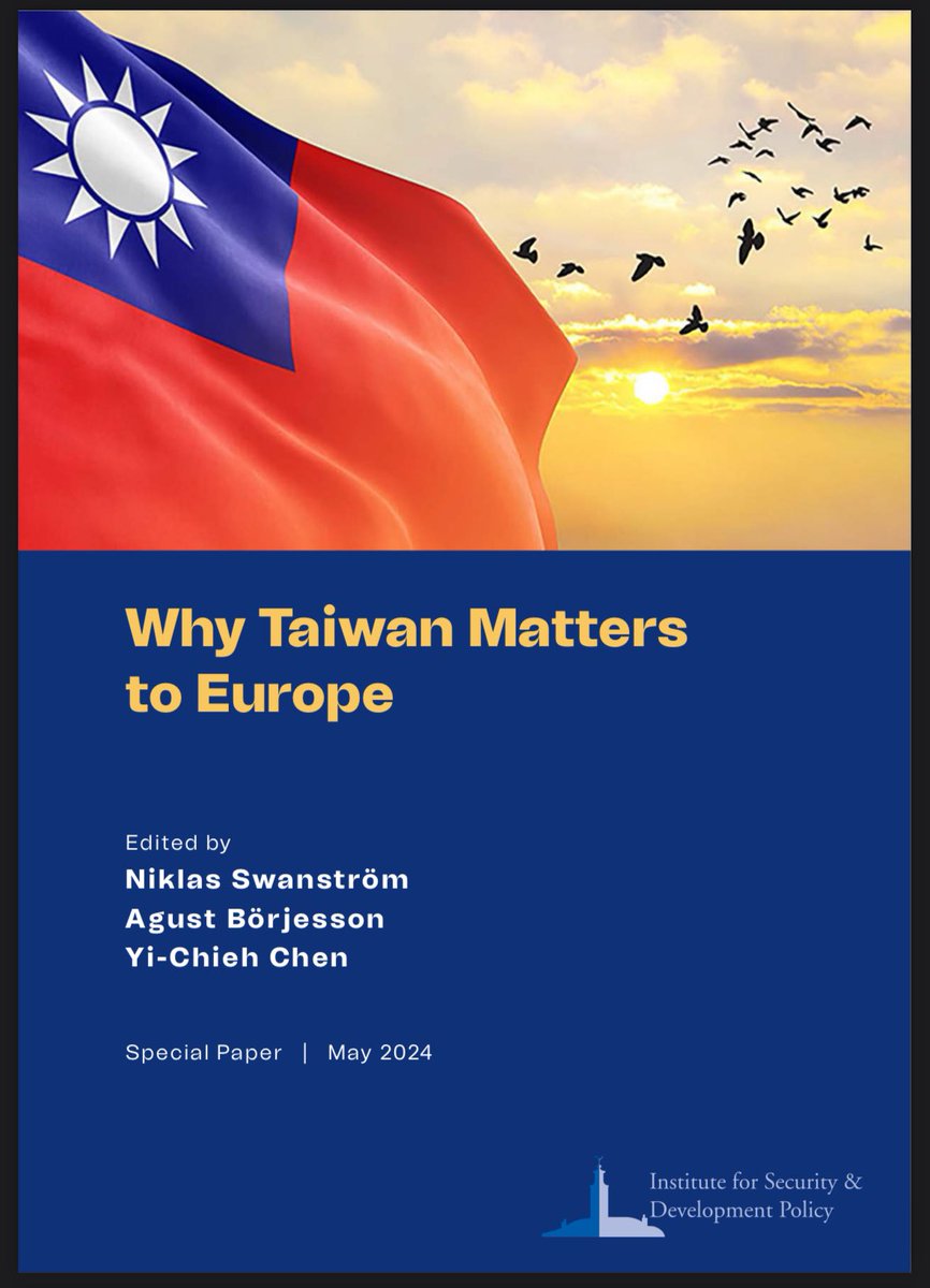 My latest for @ISDP_Sweden For #EU & #Taiwan to move from celebrating each other’s like-mindedness to strategic consultations on democracy & trade they need - clarity in discourse - coherence in engagement - creativity in action Great to see our Taiwan Center active & growing 💫