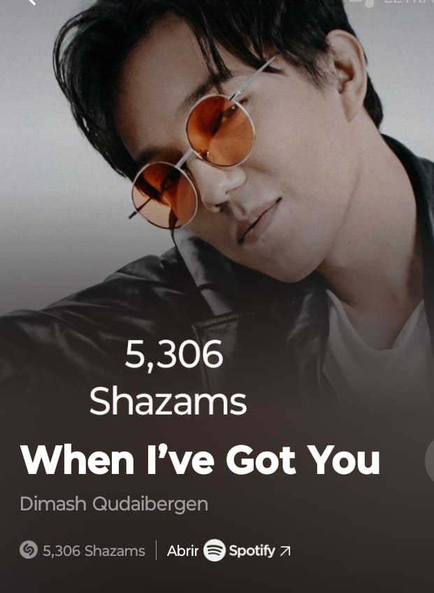 @DiDearsHispanos @dimash_official Mi Shazam🧡🧡🧡

#WhenIveGotYou 
#DimashOnShazam