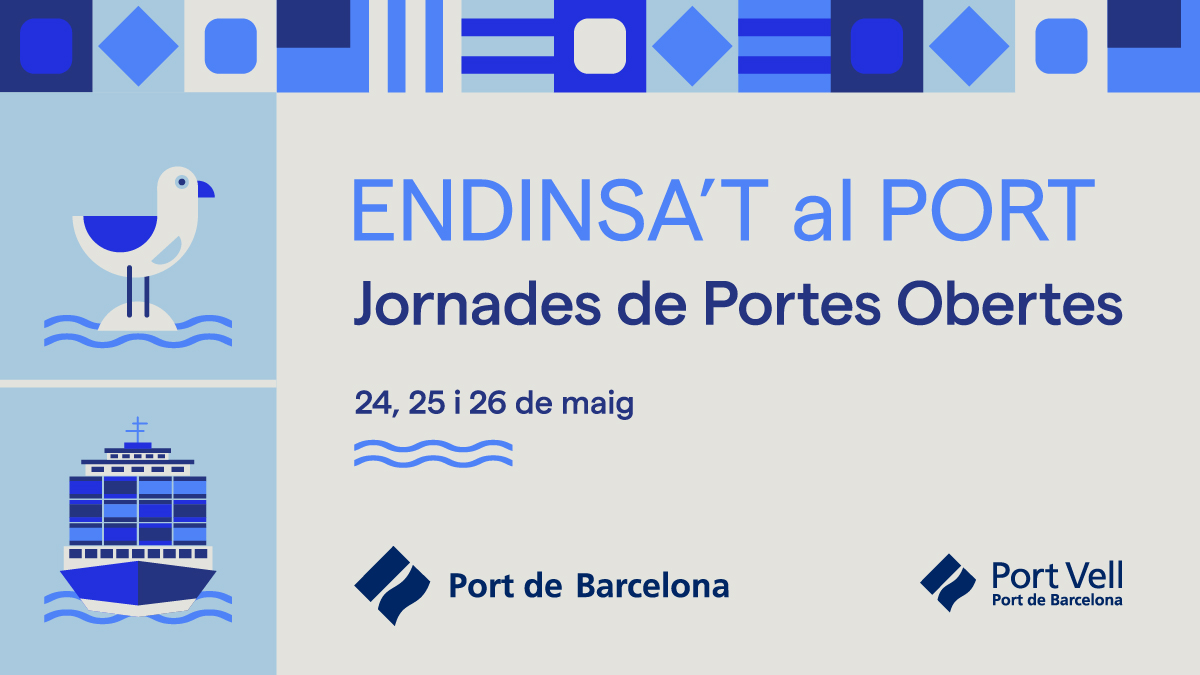 🤩 Vine a les Jornades de #PortesObertes del #PortdeBarcelona! 🙌 📆 24, 25 i 26 de maig “Endinsa’t al Port”! 🌊Visites terrestres i marítimes, una Àgora, un mercat mariner i moltes més activitats💙 Consulta l'agenda completa🔗 bit.ly/4aX05gc