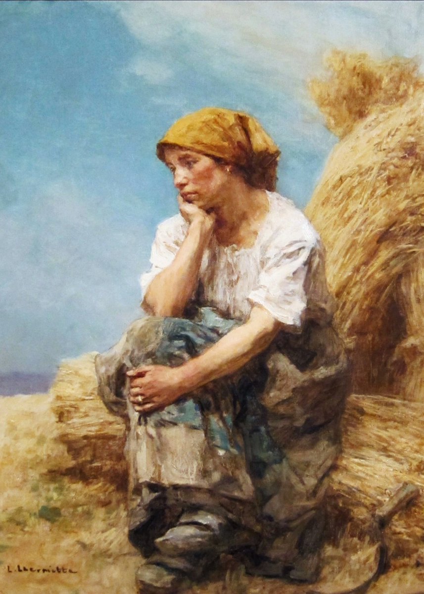 Peasant woman's rest
French artist Leon Augustin Lhermitte (1844-1925)

#artist #painting #the19thcenturyart #art #ArtliveAndBeauty #paintingoftheday