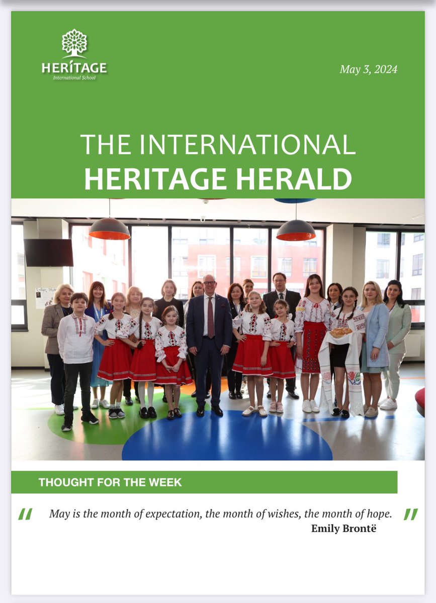 We hope our school community is enjoying the Easter break. If you find you are looking for things to do, aside from exams revision or taking a well earned rested then the latest IHH newsletter is available: heritage.md/en/school/heri… We will see you all back on Tuesday 14th May!