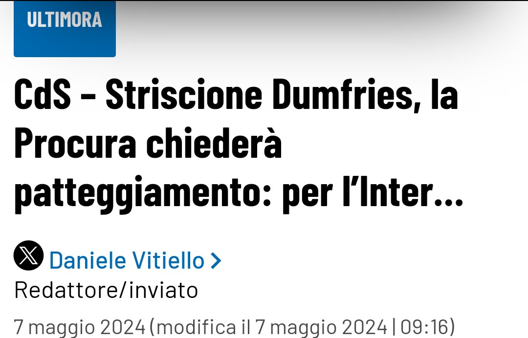 Patteggiano compulsivamente
patteggiano per le plusvalenze
patteggiano per i passaporti falsi
patteggiano per le multe
patteggiano per gli striscioni
patteggiano per gli insulti

Siamo a 20 patteggiamenti ⭐⭐

'Eh ma la Juve patteggia sempre'.