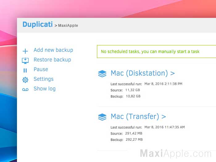 MaxiApple's tweet image. Duplicati @duplicatibackup le Logiciel Gratuit Pour Sauvegarder et Synchroniser Vos Données en Local et Sur un Cloud.

#Duplicati #backup #datastorage #freeapp #Software #macOS #Windows #maxiapple

maxiapple.com/2024/05/duplic…