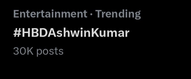 We hit huge 30k tweets, well done fam♥️🔥 Love from us to you🥹🧿 @i_amak #HBDAshwinKumar #AshwinKumar