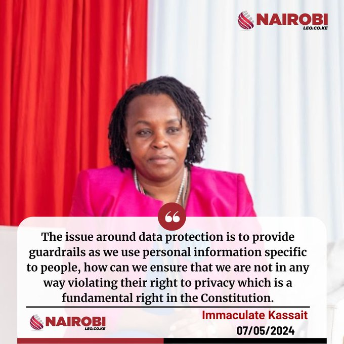 'The issue around data protection is to provide guardrails as we use personal information specific to people,' Immaculate Kassait. #NADPAConference24