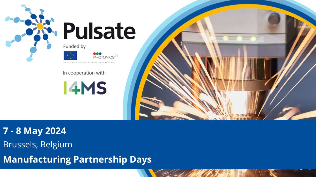 Today and tomorrow, you can meet PULSATE at Manufacturing Partnership Days, organized by @EFFRA.

Meet the PULSATE team and learn more about the free services offered (EoI).

@Photonics21 #photonics @photonicseu #lasers #additivemanufacturing